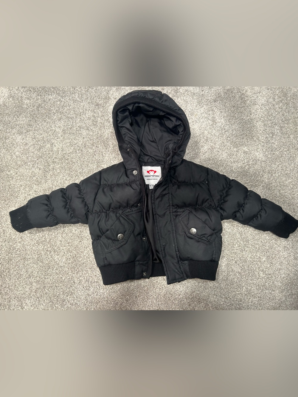 Appaman Black Hooded Puffer Jacket for Kids